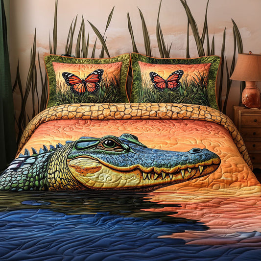 Marshland Monarch 3-Piece Quilted Bedding Set NCU0PT6631