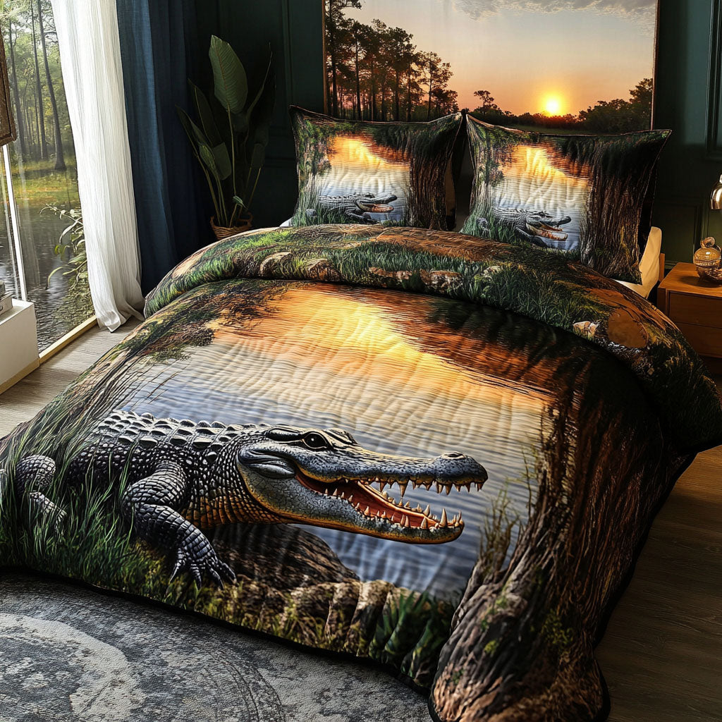 Marshside Majesty 3-Piece Quilted Bedding Set NCU0PT6632