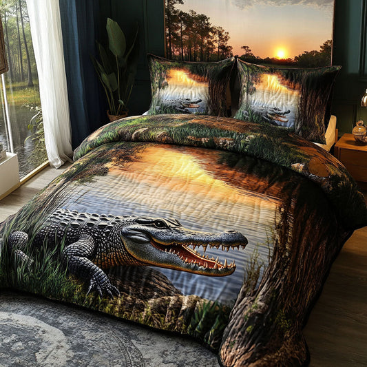 Marshside Majesty 3-Piece Quilted Bedding Set NCU0PT6632