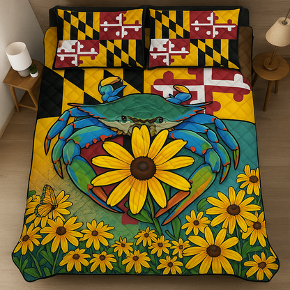 Maryland Colors 3-Piece Quilted Bedding Set NCU0DV5064