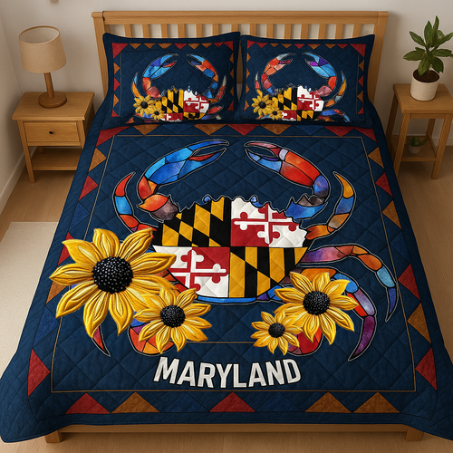 Maryland Glory 3-Piece Quilted Bedding Set NCU0DV5061