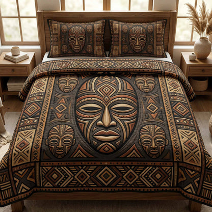 Mask Legacy 3-Piece Quilted Bedding Set NCU0XD2731