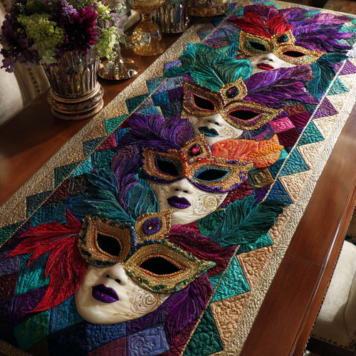 Mask Spirit Quilted Table Runner NCU0NT11603