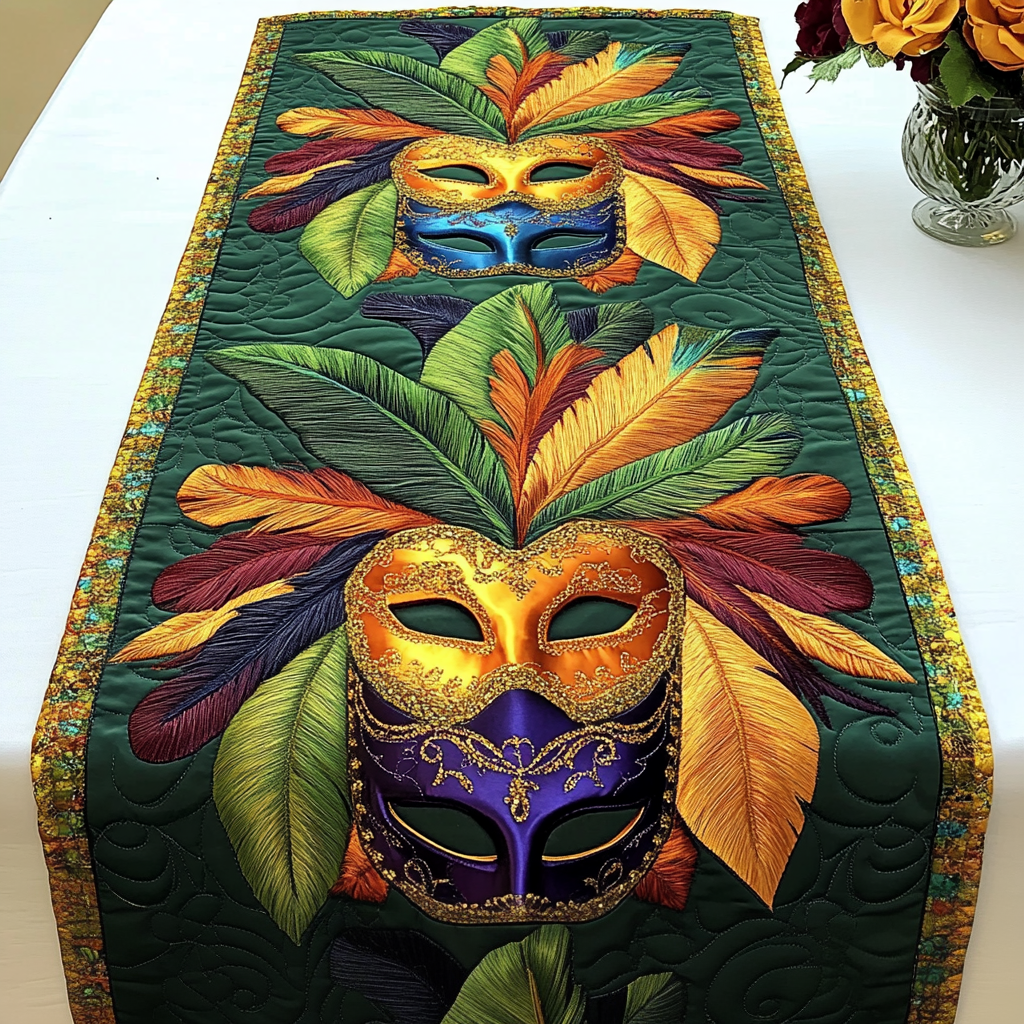 Masked Beauty Quilted Table Runner NCU0NT3480