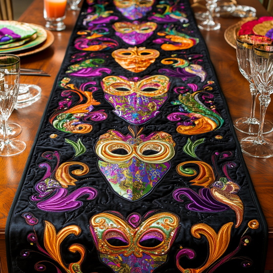 Masked Elegance Quilted Table Runner NCU0VH2599