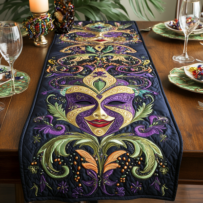 Masked Majesty Quilted Table Runner NCU0VH2394