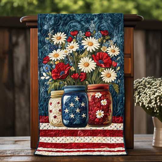 Mason Jar Memories Quilted Table Runner NCU0PT4747