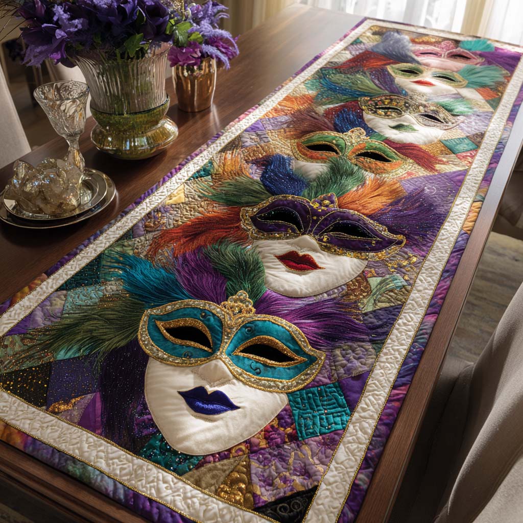 Masquerade Glow Quilted Table Runner NCU0NT11604