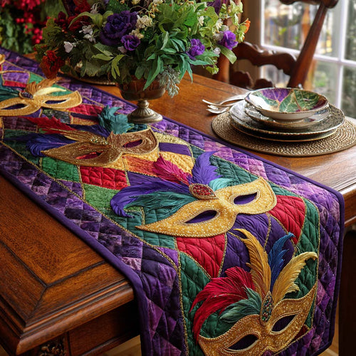 Masquerade Joy Quilted Table Runner NCU0NT11605