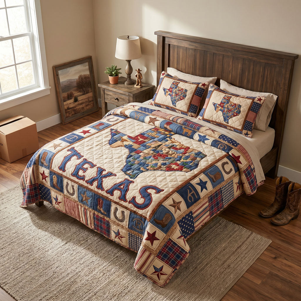 Maverick Spirit 3-Piece Quilted Bedding Set NCU0PT11710