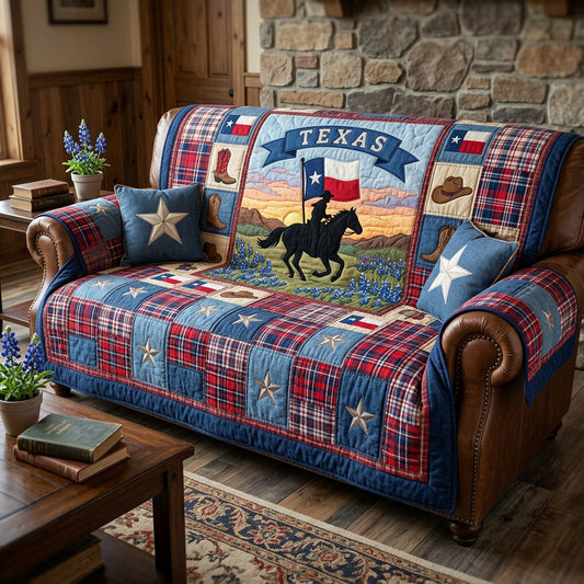Maverick Spirit Quilted Sofa Cover NCU0HH2010