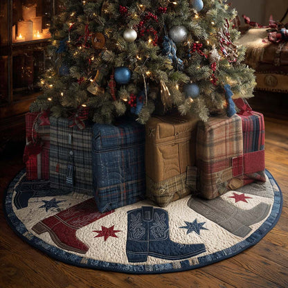 Maverick Style Christmas Quilted Tree Skirt NCU0NT11210