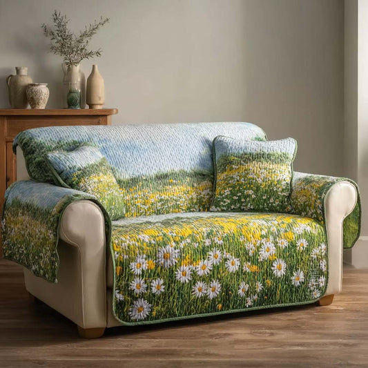 Meadow Daisy Quilted Sofa Cover NCU0HH1836
