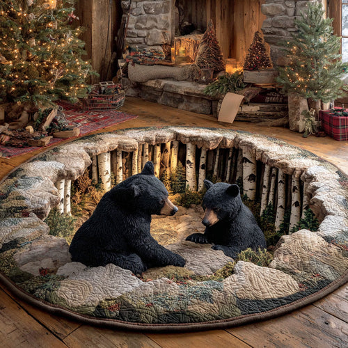 Meadow Bear Quilted Round Mat NCU0TD2069