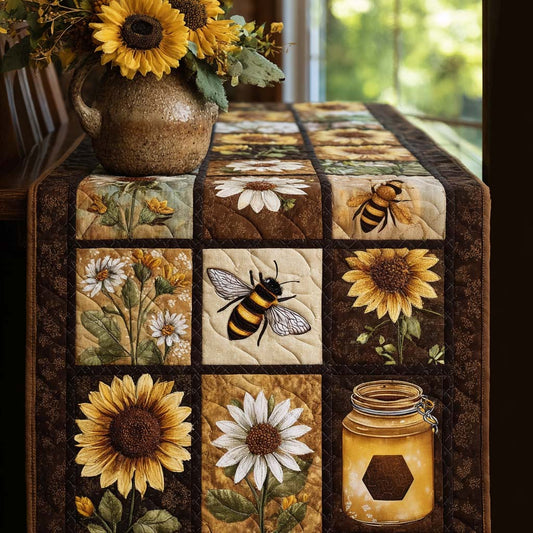 Meadow Bee Quilted Table Runner NCU0NT8948