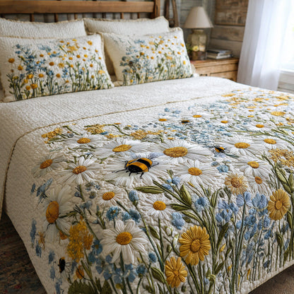 Daisy 3-Piece Quilted Bedding Set NCU0VT374