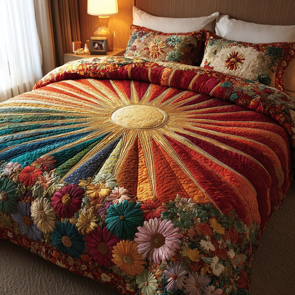 Meadow Bloom 3-Piece Quilted Bedding Set NCU0DK11718