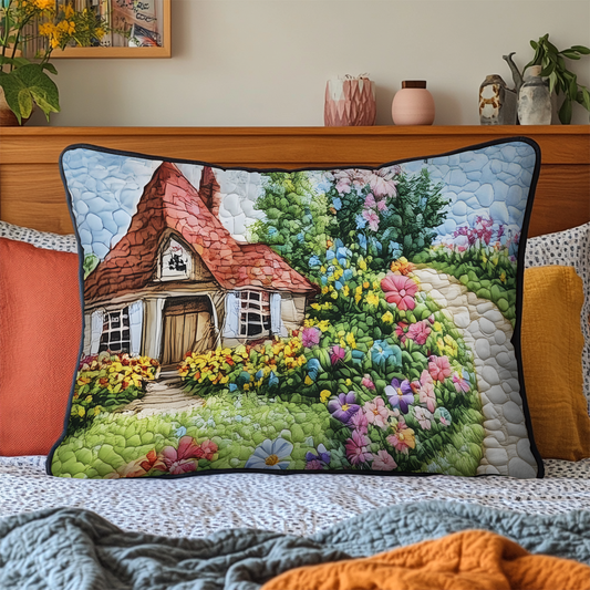 Meadow Bloom Quilted Bedding Pillow Case NCU0VL2613