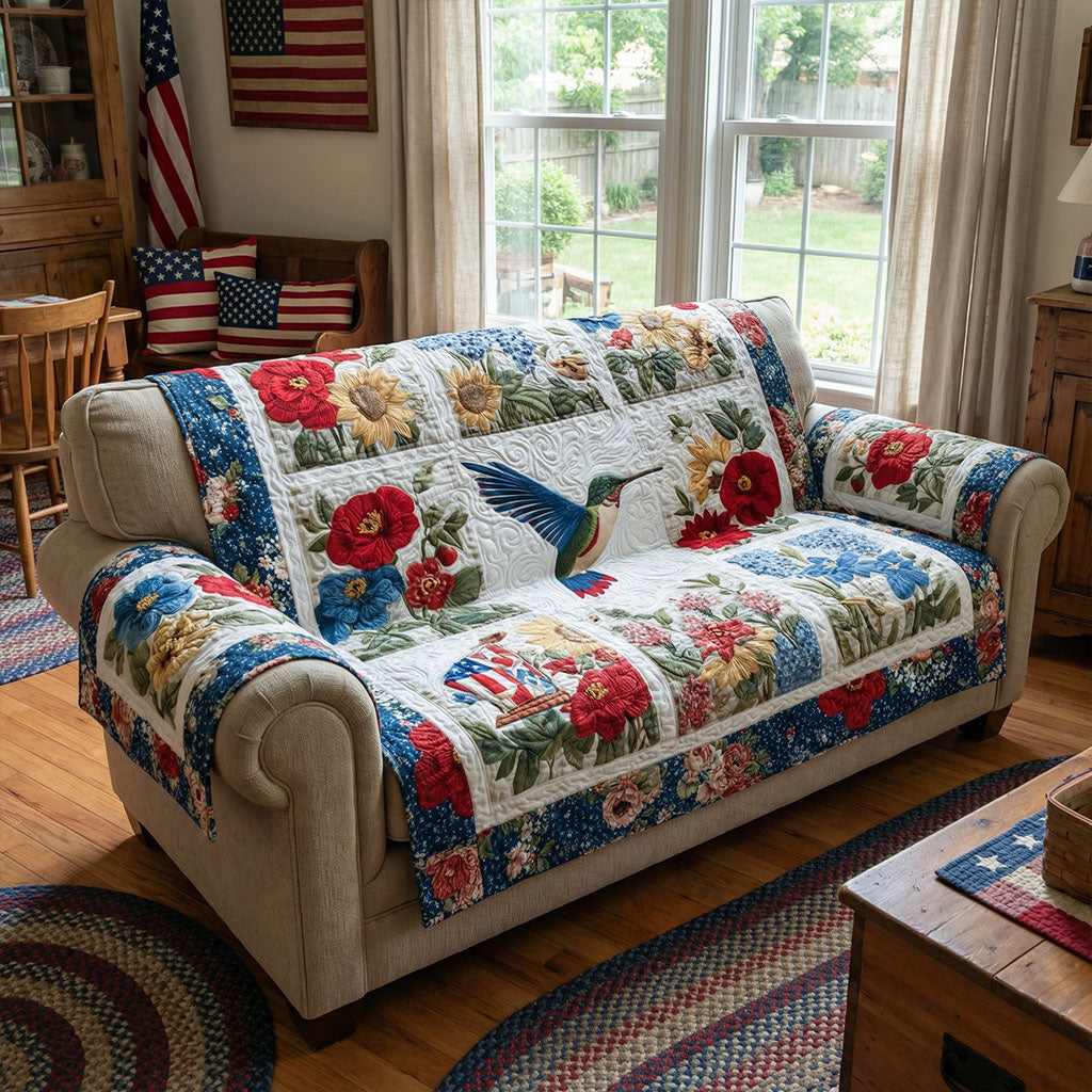 Meadow Bloom Retreat Quilted Sofa Cover NCU0PT11475