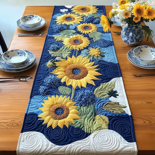 Meadow Breeze Blooms Quilted Table Runner NCU0PT5232
