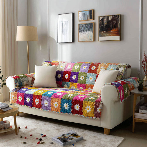 Meadow Breeze Quilted Sofa Cover NCU0TV531