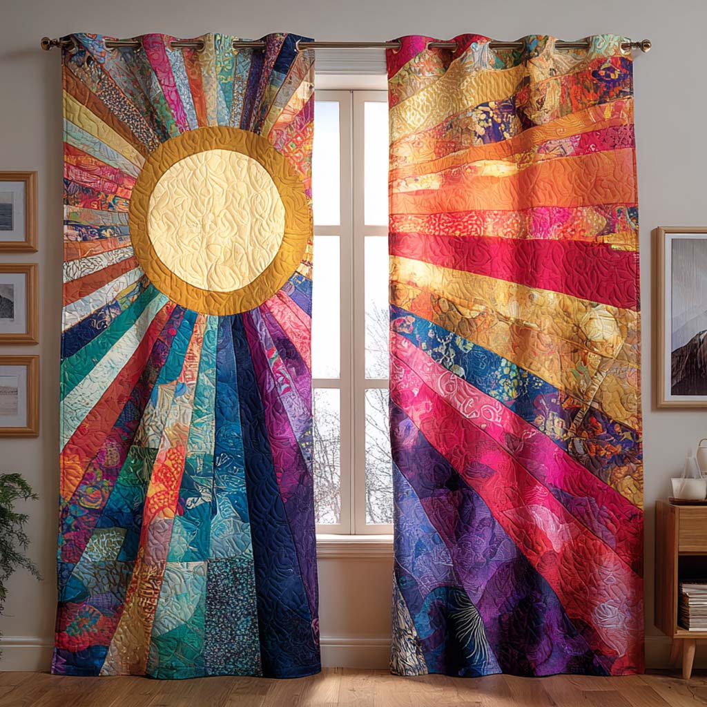 Meadow Bright Rays Quilted Curtains NCU0XD2049