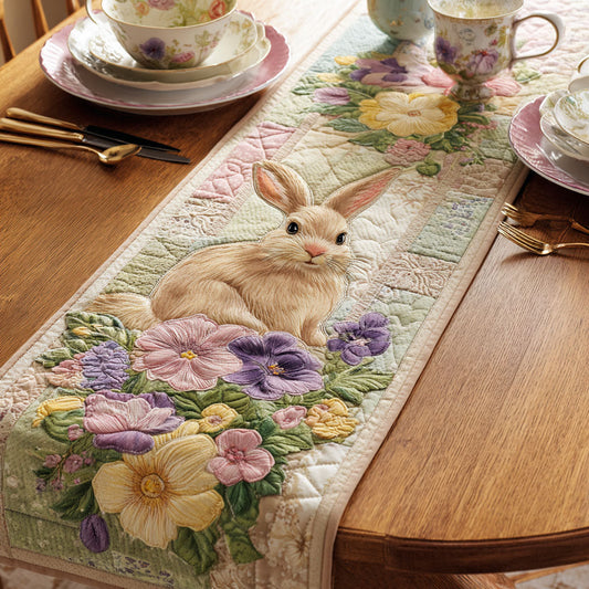Meadow Bunny Quilted Table Runner NCU0TD2312