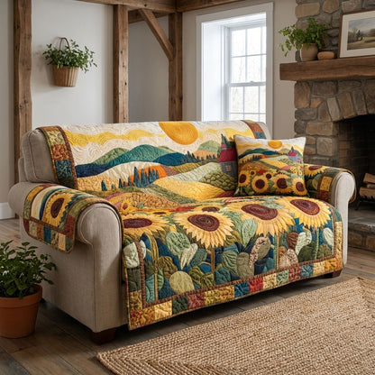 Meadow Charm Quilted Sofa Cover NCU0DK12235