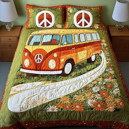 Meadow Cruiser 3-Piece Quilted Bedding Set NCU0NT4954