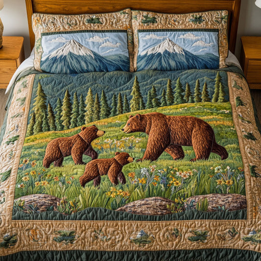 Meadow Cubs 3-Piece Quilted Bedding Set NCU0NT3865