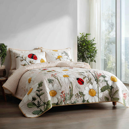 Meadow Dots 3-Piece Quilted Bedding Set NCU0VL3309