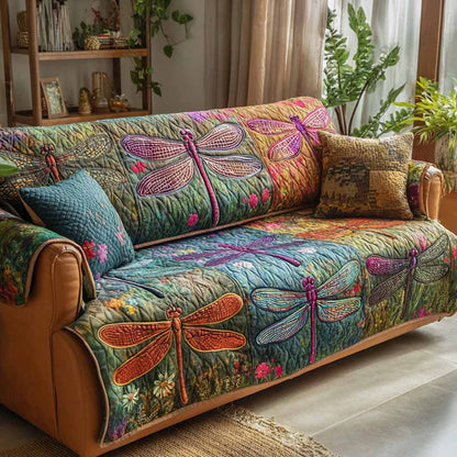 Meadow Dragonfly Quilted Sofa Cover NCU0XD2346