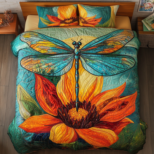 Meadow Flight 3-Piece Quilted Bedding Set NCU0VH5666