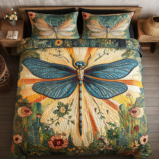Meadow Flight 3-Piece Quilted Bedding Set NCU0VH5836