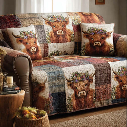 Meadow Friends Quilted Sofa Cover NCU0NT12258