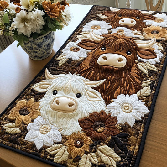 Meadow Friends Quilted Table Runner NCU0NT3987