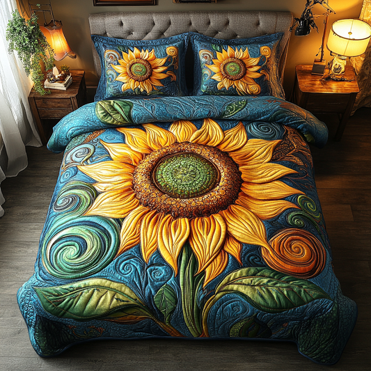 Meadow Glow 3-Piece Quilted Bedding Set NCU0DK3535