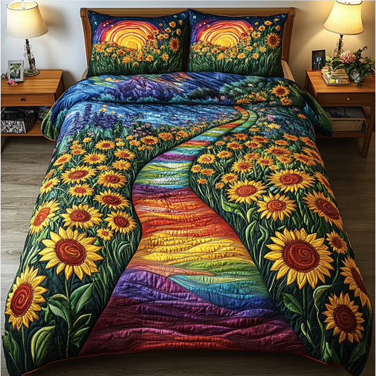 Meadow Glow 3-Piece Quilted Bedding Set NCU0DK4035