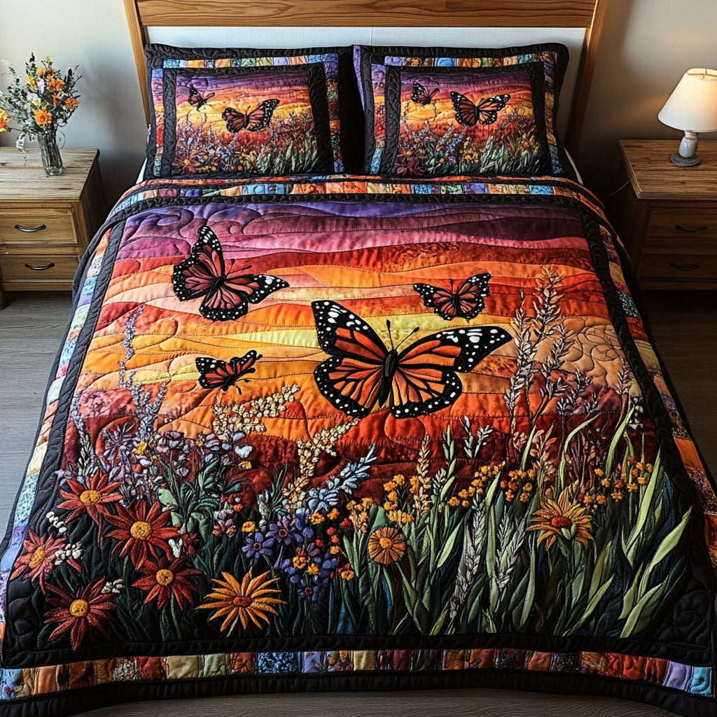 Meadow Glow 3-Piece Quilted Bedding Set NCU0NT3891