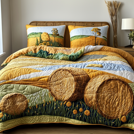 Meadow Glow 3-Piece Quilted Bedding Set NCU0VH4007