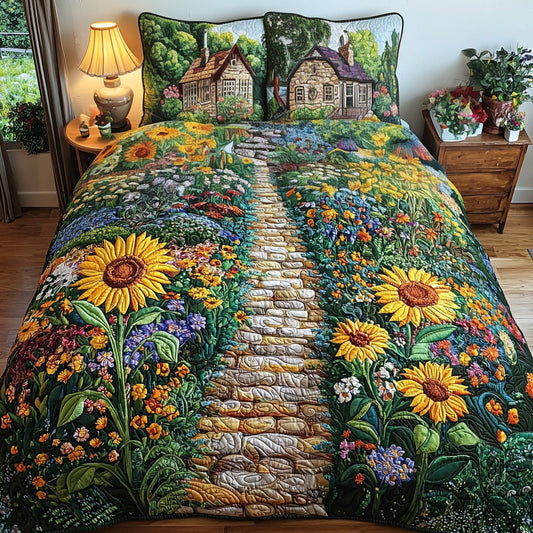 Meadow Gold 3-Piece Quilted Bedding Set NCU0DV6699