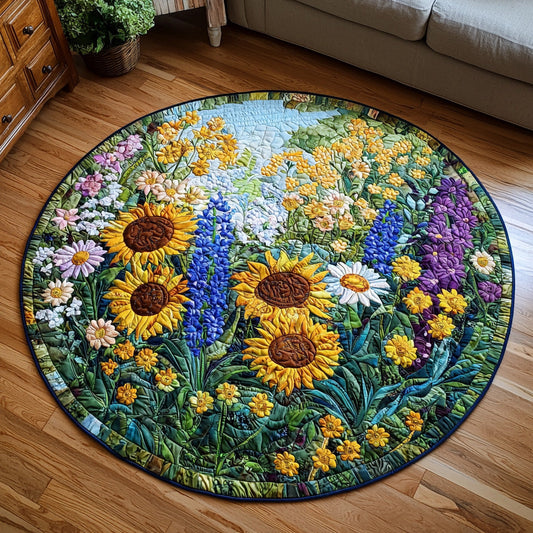 Meadow Gold Quilted Round Mat NCU0DV6874