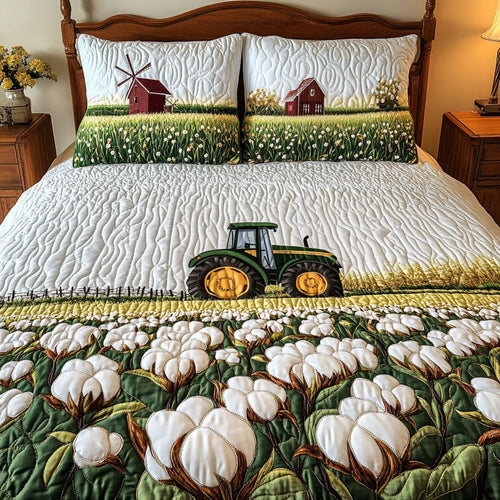 Meadow Harvest 3-Piece Quilted Bedding Set NCU0PT6206