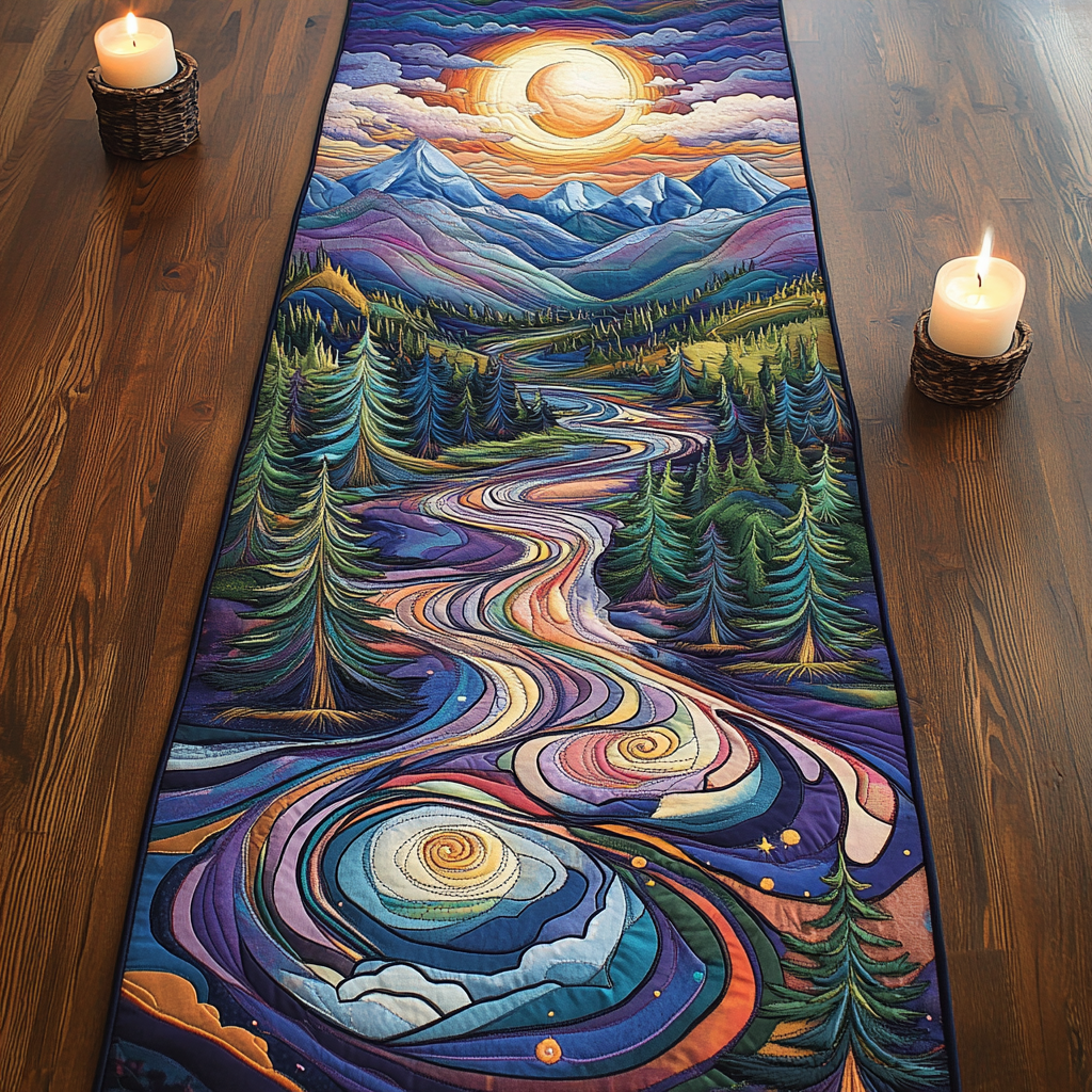 Meadow Horizon Quilted Table Runner NCU0VH2654
