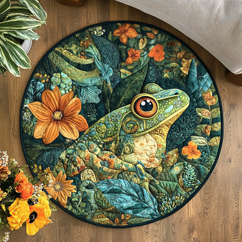 Meadow Leap Quilted Round Mat NCU0VH5974