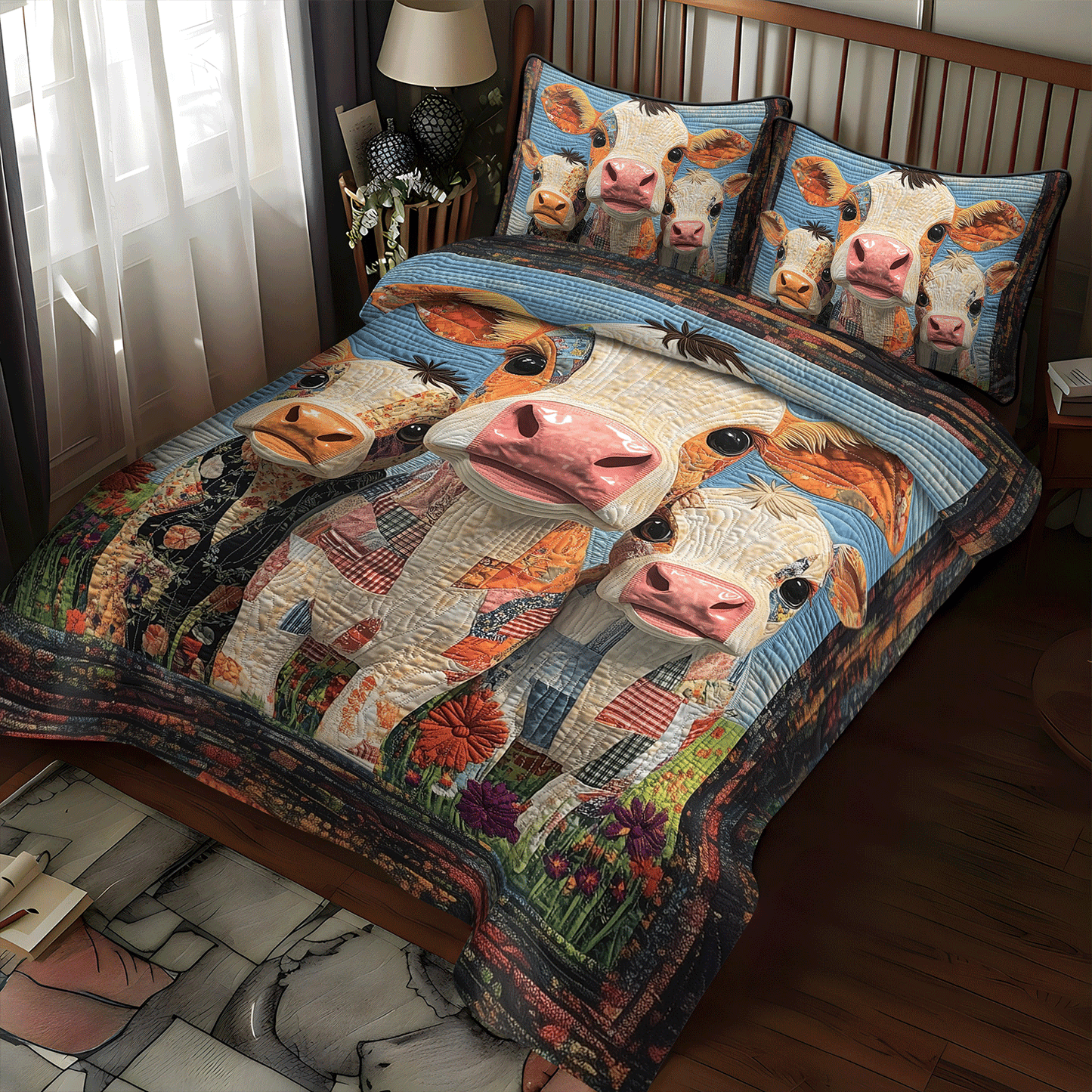 Meadow Mates 3-Piece Quilted Bedding Set NCU0TH1375