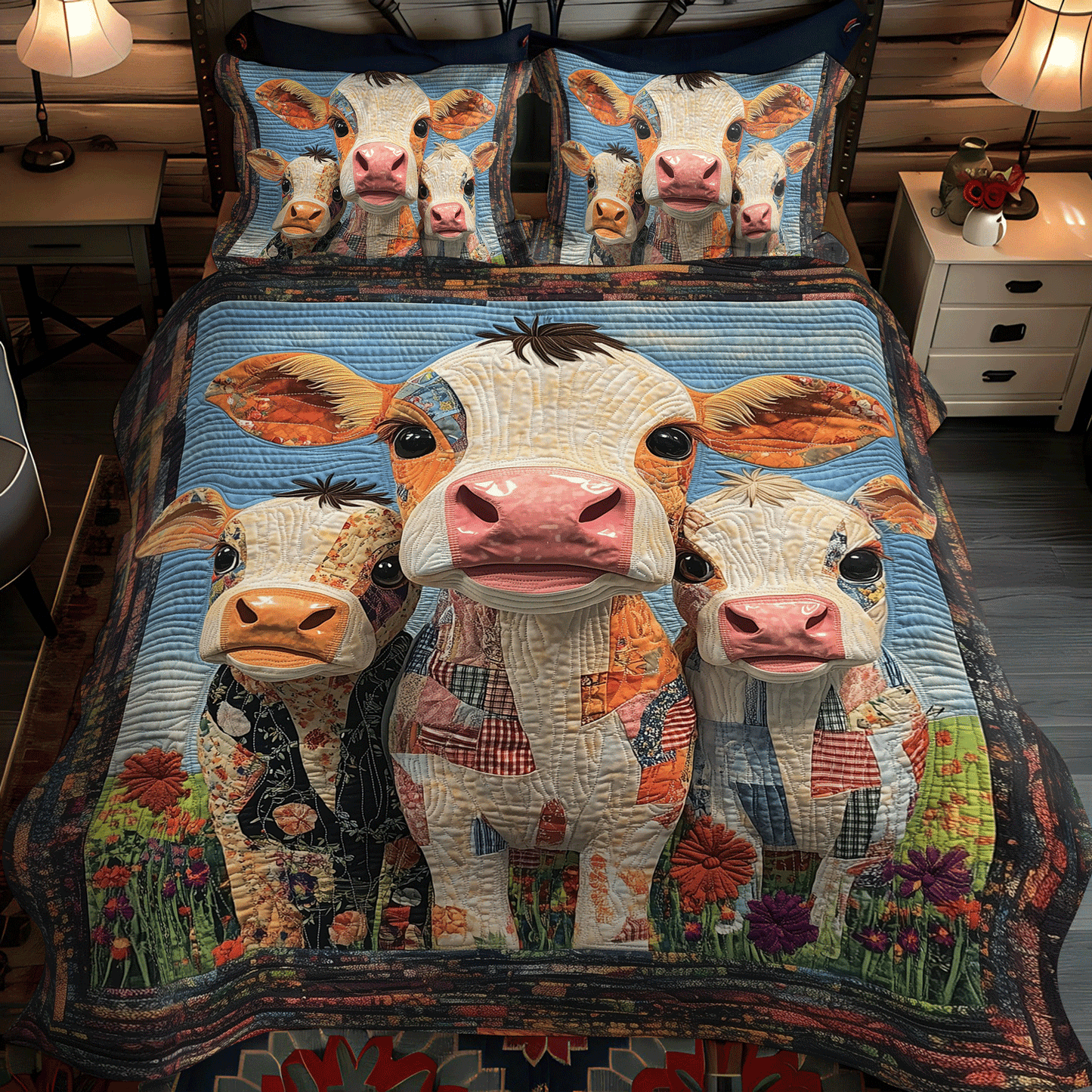 Meadow Mates 3-Piece Quilted Bedding Set NCU0TH1375