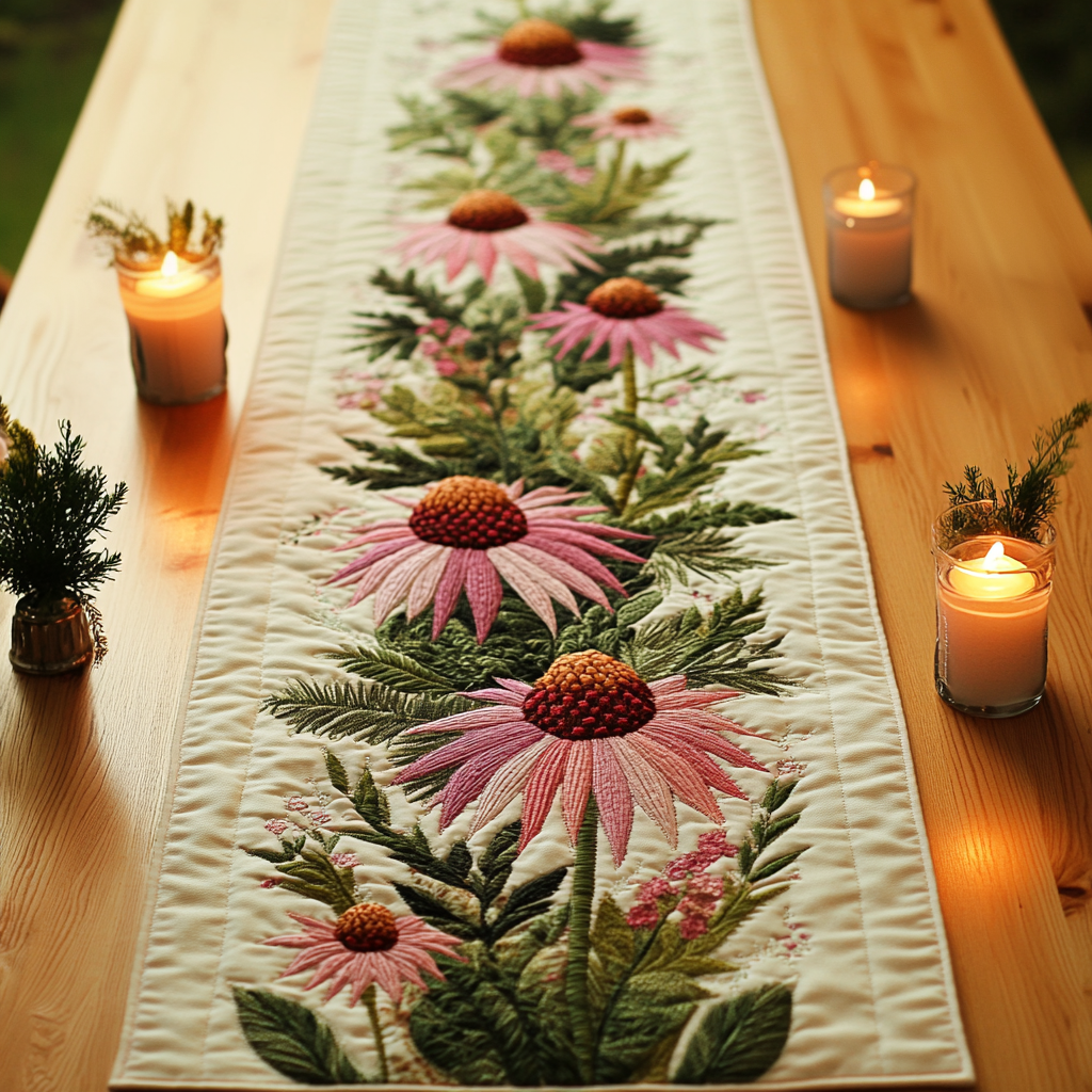 Meadow Muse Quilted Table Runner NCU0VH4351