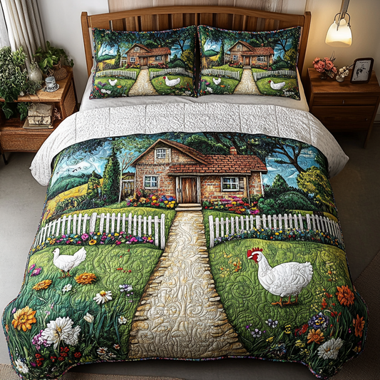 Meadow Path 3-Piece Quilted Bedding Set NCU0DK5833