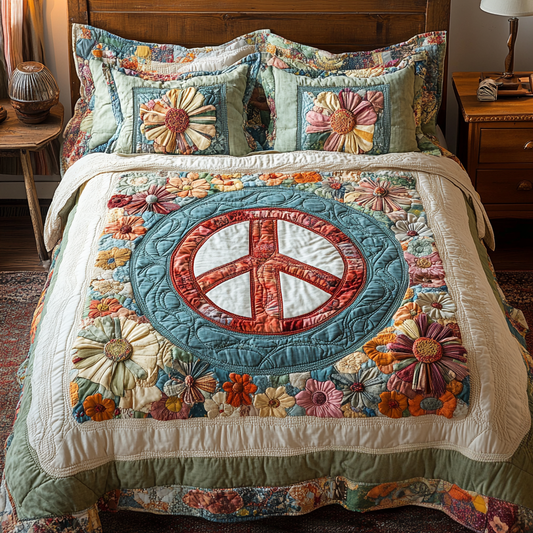 Meadow Peace 3-Piece Quilted Bedding Set NCU0VH2475